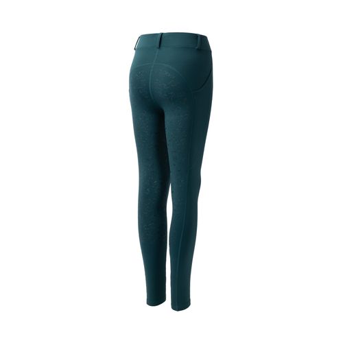 Horze Kids' Dea Winter Thermo Full Seat Tights - Dark Sea Green