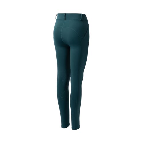 Horze Kids' Dea Winter Thermo Knee Patch Tights - Dark Sea Green
