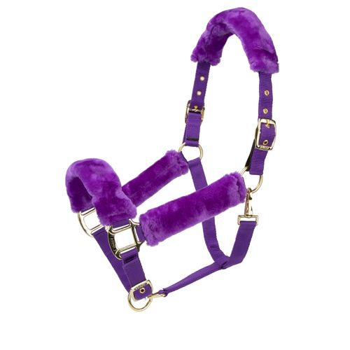 Shires ARMA Fleece Headcollar - Purple