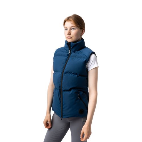 Horze Women's Oona Puffer Riding Vest - Deep Sea Blue