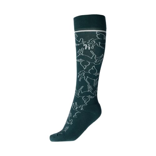 Horze Kids' Pegasus Winter Rider Socks - Dark Sea Green