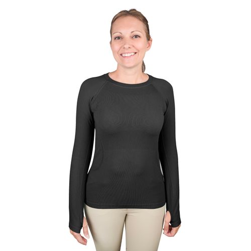 Romfh Women's Seamless Long Sleeve Top - Black