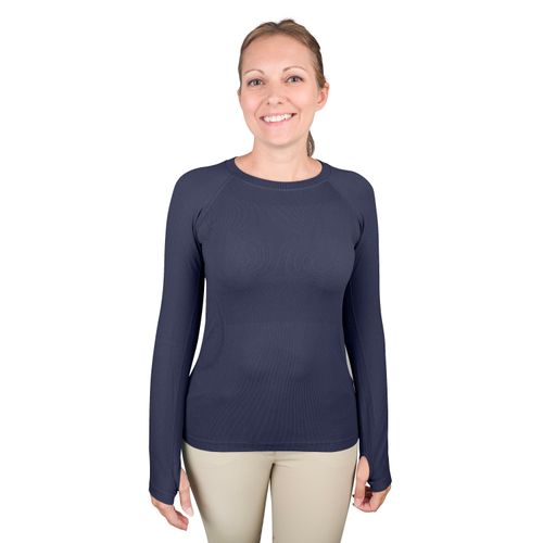 Romfh Women's Seamless Long Sleeve Top - Navy