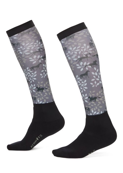 Kerrits Women's Dual Zone Boot Socks - Sage Stone Branching Out