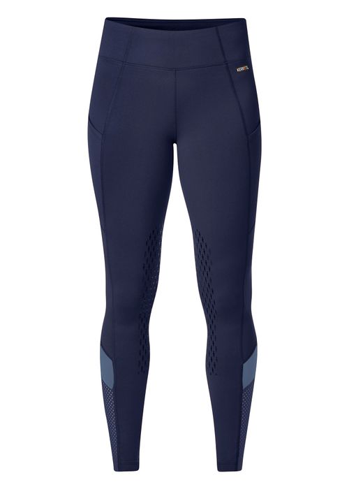 Kerrits Women's Free Style Knee Patch Pocket Tights - Galaxy Blue/Blue Moon