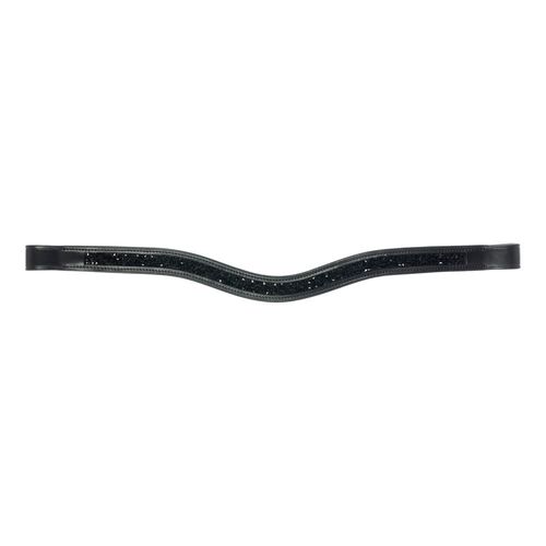 Equinavia Valkyrie Curved Crystal Brow Band - Black/Black