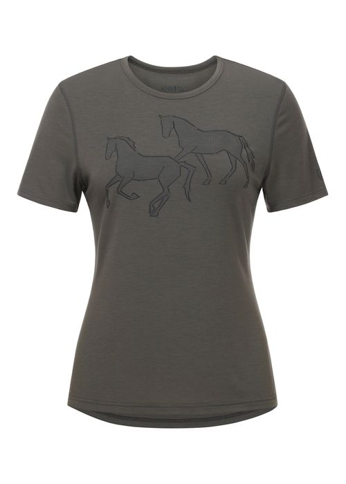 Kerrits Women's On The Double Horse Tee - Sage Stone