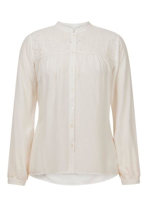 EQL Women's Hollyhocks & Horseshoes Blouse - Soft White