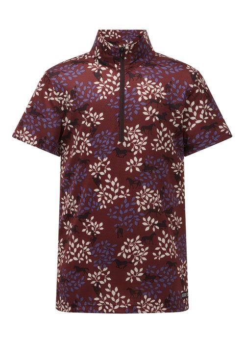 Kerrits Kids' Breeze Ice Fil Short Sleeve Shirt - Amber Spice Branching Out