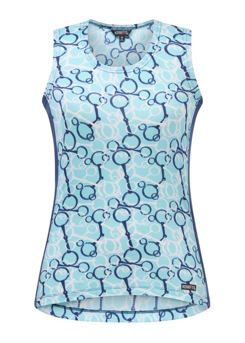 Kerrits Women's Breeze Ice Fil Tank - High Tide Snaffle Symphony