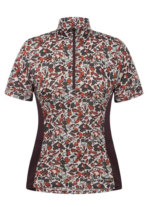 Kerrits Women's Breeze Ice Fil Short Sleeve Shirt - Terracotta Springtime