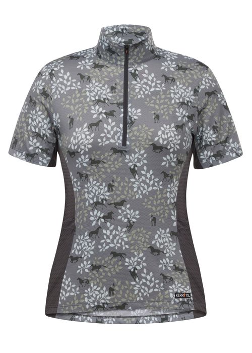 Kerrits Women's Breeze Ice Fil Short Sleeve Shirt - Sage Stone Branching Out