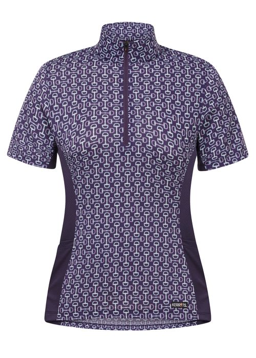 Kerrits Women's Breeze Ice Fil Short Sleeve Shirt - Grapevine/Bit Of Color