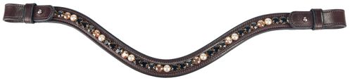 M. Toulouse Easy Change Deep Shape Pearl/Rose/Crystal Browband  - Chocolate