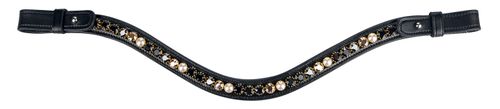 M. Toulouse Easy Change Deep Shape Pearl/Rose/Crystal Browband  - Black