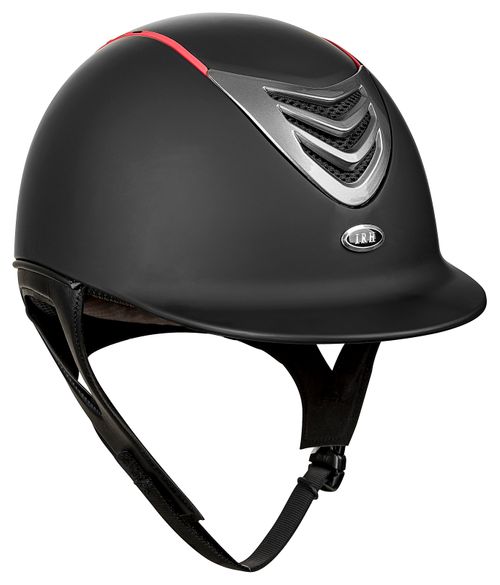 IRH IR4G Helmet - Power Matte Black/Titanium Vent/Red Trim
