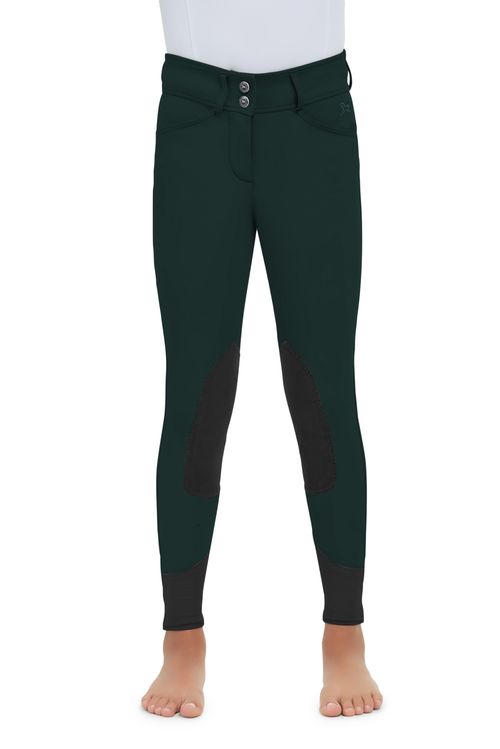 RJ Classics Kids' Avery Grey Label Knee Patch Breeches - Forest