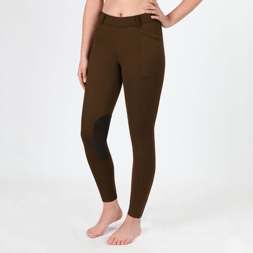 READY TO SHIP: Irideon Women's Thermasoft Knee Patch Breeches - Medium - Cobalt