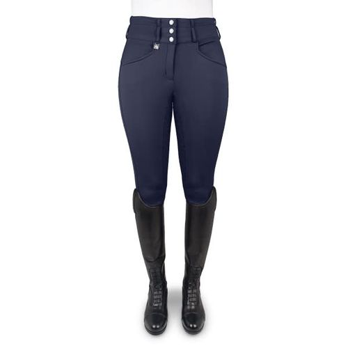 READY TO SHIP: Romfh Women's Evelyn 3 Button Full Grip Breeches - 32 Regular - Navy