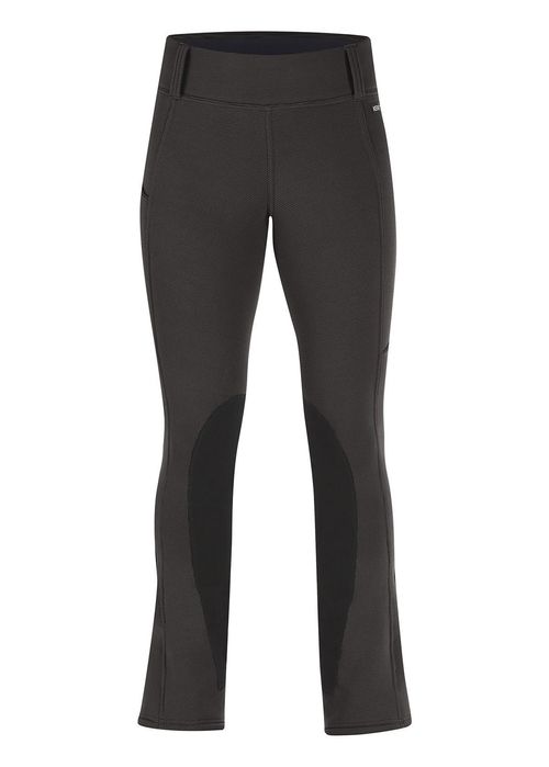 OUTLET: Kerrits Women's Sit Tight Wind Pro Knee Patch Bootcut Tights - X Small Regular - Black