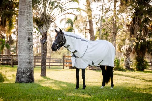 Amigo Summer Sheet Plus - Navy Check/Titanium Grey/Silver