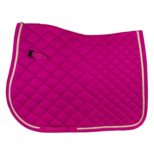 Romfh Glitter Trim AP Saddle Pad - Berry Sorbet/Gold Trim