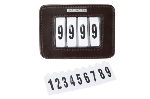 Shires Velociti Saddle Pad 4 Number Holder - Havana