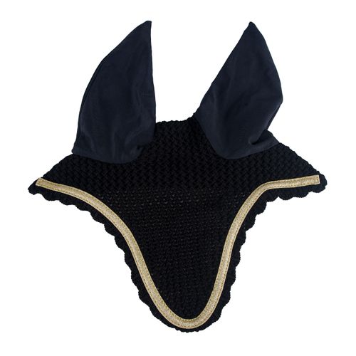 Romfh Glitter Knit Bonnet - Black/Black Gold Trim