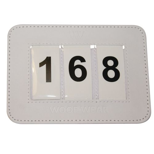 Woof Wear Competition Dressage 3 Digit Number Holder - White