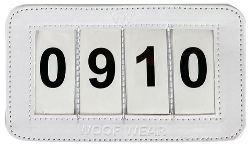 Woof Wear Competition Dressage 4 Digit Number Holder - White