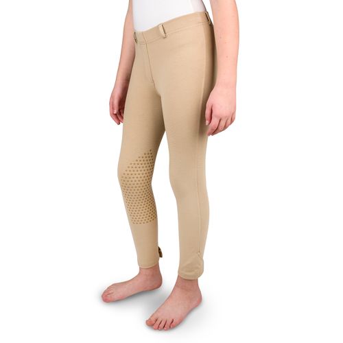 Equistar Kids' Pull On Knee Patch Breeches - Show Tan