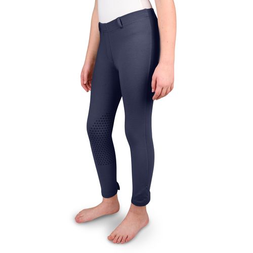 Equistar Kids' Pull On Knee Patch Breeches - Navy