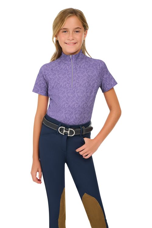 RJ Classics Kids' Lucy Jr Short Sleeve Tech Shirt - Purple Paddock Play