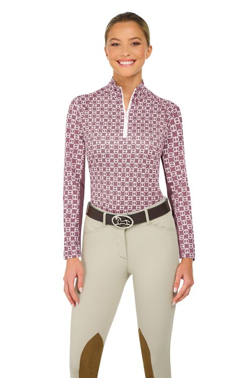 RJ Classics Women's Libby Long Sleeve Tech Shirt - Mauve Chains