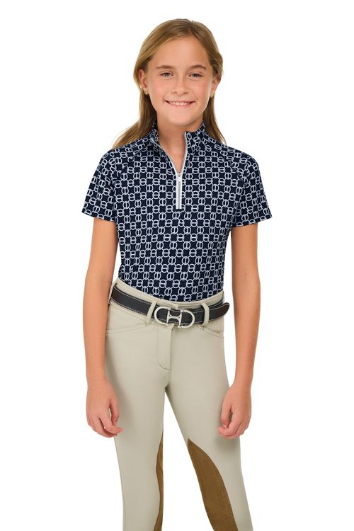 RJ Classics Kids' Lucy Jr Short Sleeve Tech Shirt - Navy Chain