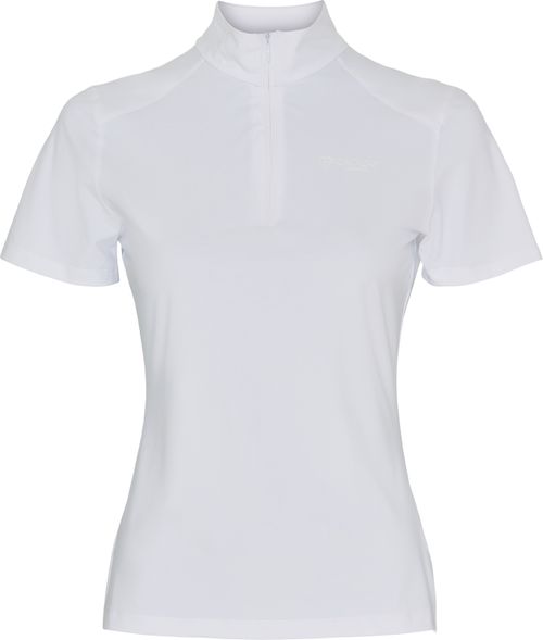 Catago Women's Thelma Quarter Zip Short Sleeve Top - White