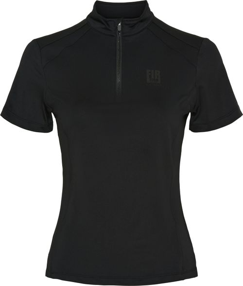 Catago Women's FIR-TECH Quarter Zip Short Sleeve Top - Black