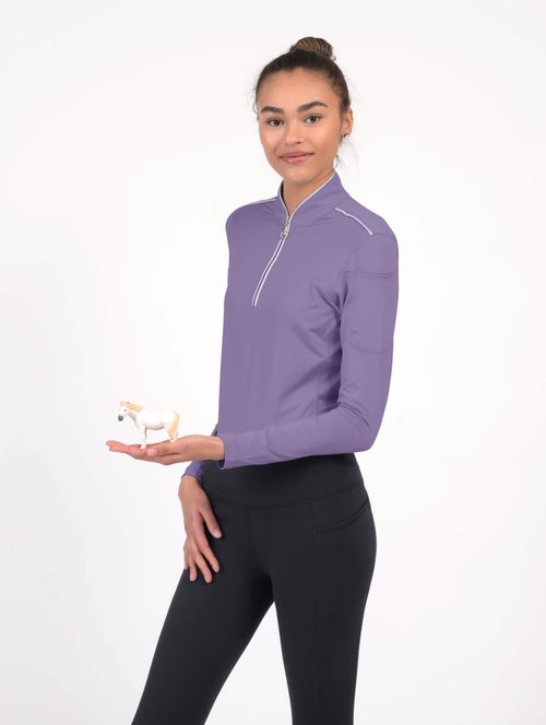 OVERSTOCK: Chestnut Bay Women's Performance Rider SkyCool Long Sleeve Shirt - X Small - Lavender (2023)