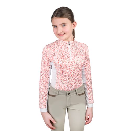 Ovation Kids' 1/4 Zip Long Sleeve Printed Sun Shirt - Sun Kissed Print