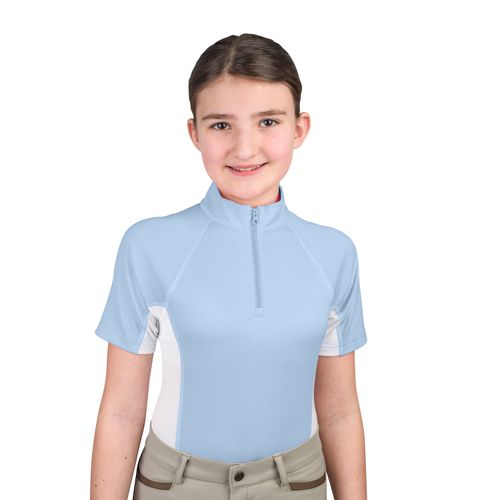 Ovation Kids' 1/4 Zip Short Sleeve Sun Shirt - Island Blue