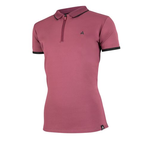 Shires Aubrion Kids' React Short Sleeve Tech Polo - Mauve