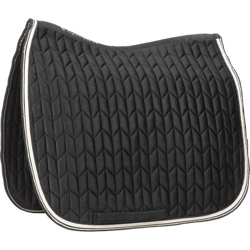 Equinavia Malmo Velvet Herringbone Dressage Saddle Pad - Black