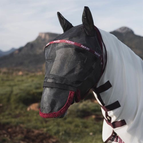 Horze Wire-Framed Flymask - Windsor Wine