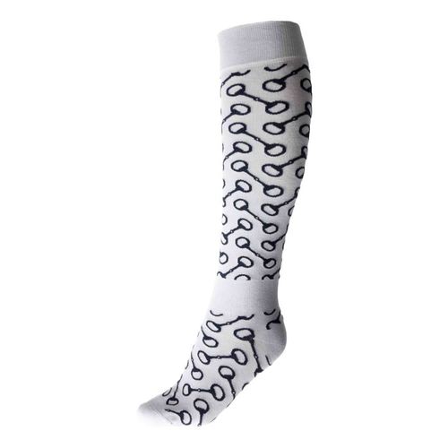 Horze Women's Caro Knee Socks - Grey Dawn Blue