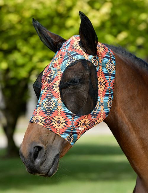 Weatherbeeta Stretch Bug Eye Saver w/Ears - Western Sunset Print