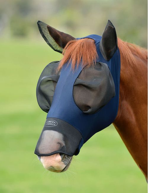 Weatherbeeta Comfitec Luxe Bug Eye Saver w/Ears and Nose - Navy/Black
