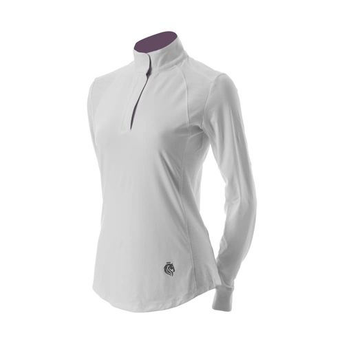 Equinavia Women's Sonja Long Sleeve Show Shirt - White/Orchid Mist