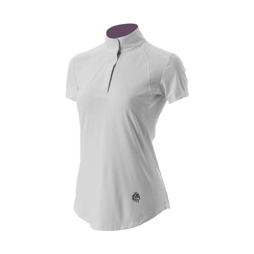 Equinavia Women's Sonja Short Sleeve Show Shirt - White/Orchid Mist