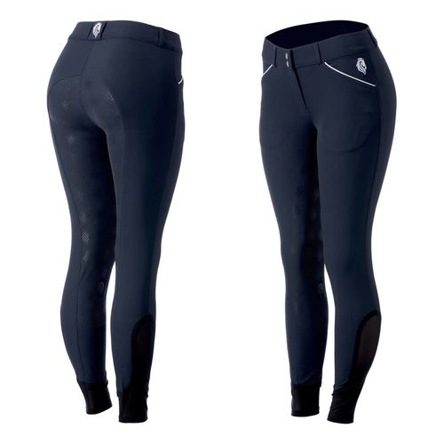 Equinavia Women's Astrid Summer Full Seat Breeches - Navy/White