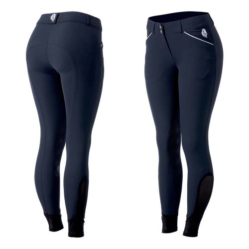 Equinavia Women's Astrid Summer Knee Patch Breeches - Navy/White